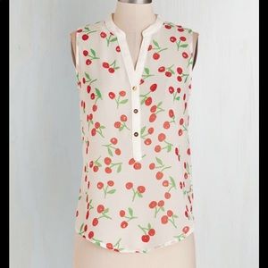 ModCloth cherry print blouse